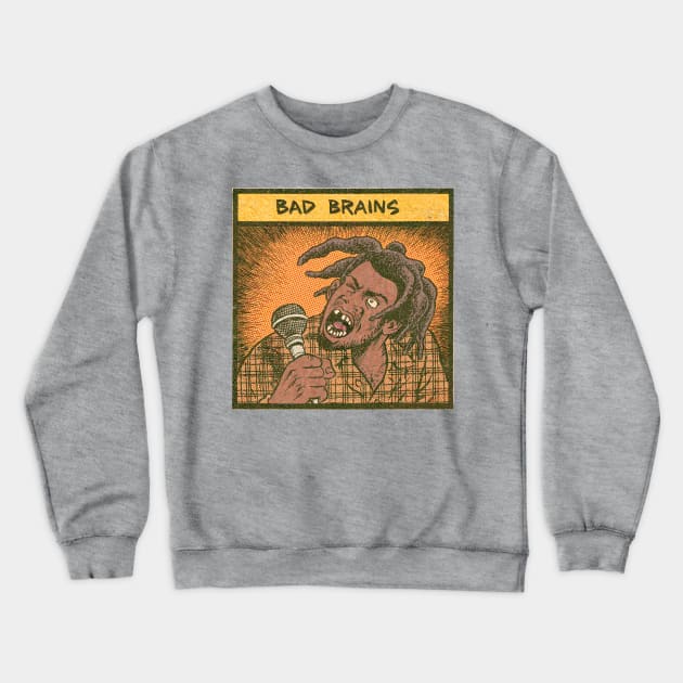 BAD BRAINS LETS ROCK Crewneck Sweatshirt by OSCAR BANKS ART